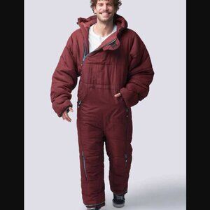 New Adult XL Selk'Bag Original recycled wearable sleeping bag in Burgundy Earth